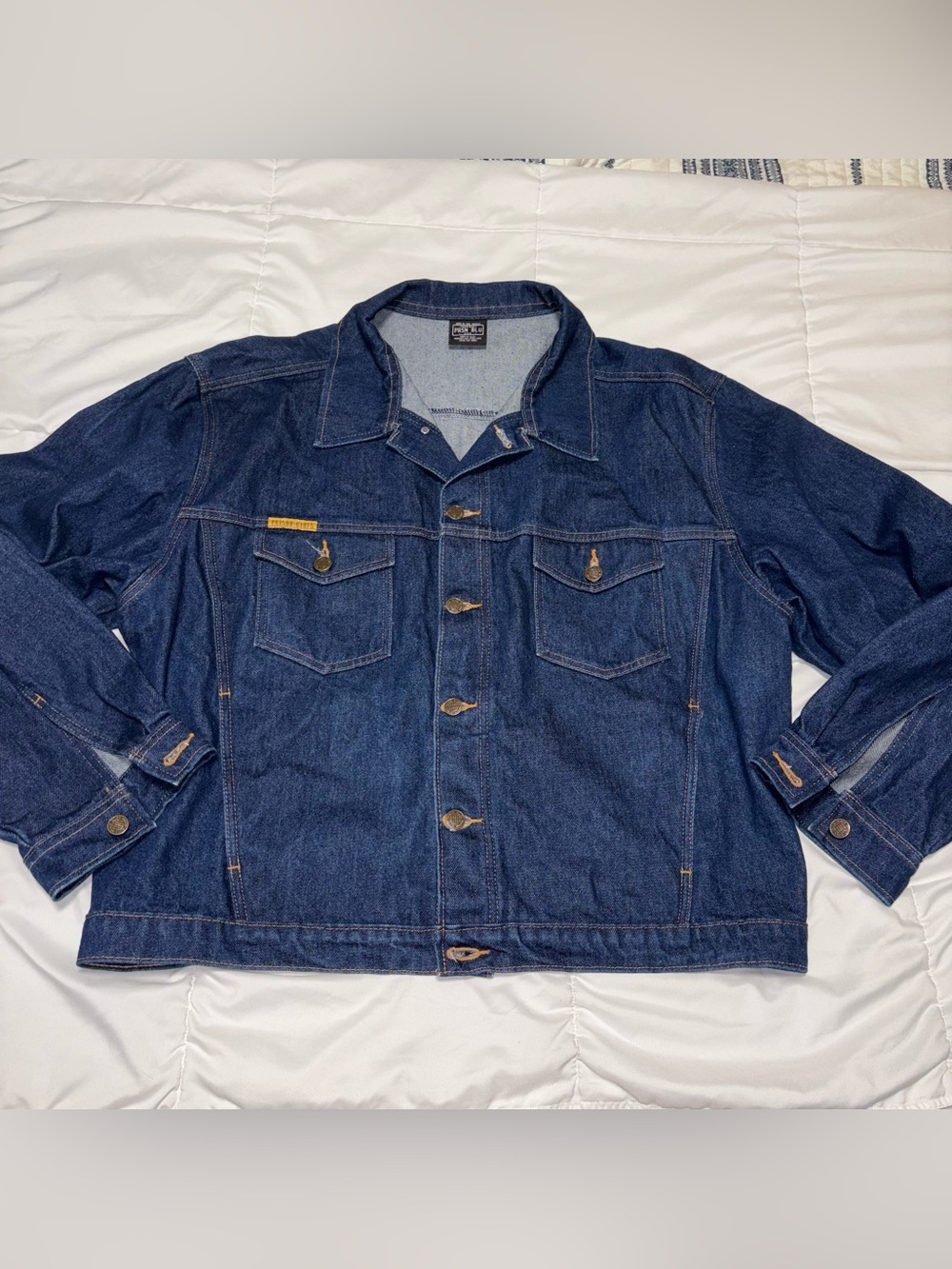 Vintage PRSN Blu Mens XL Denim Jean Jacket Classic Western Style USA Made